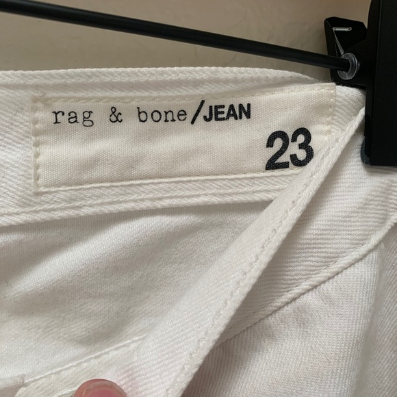 Rag & Bone White Relax Fit Distressed Jean - Picture 5 of 15